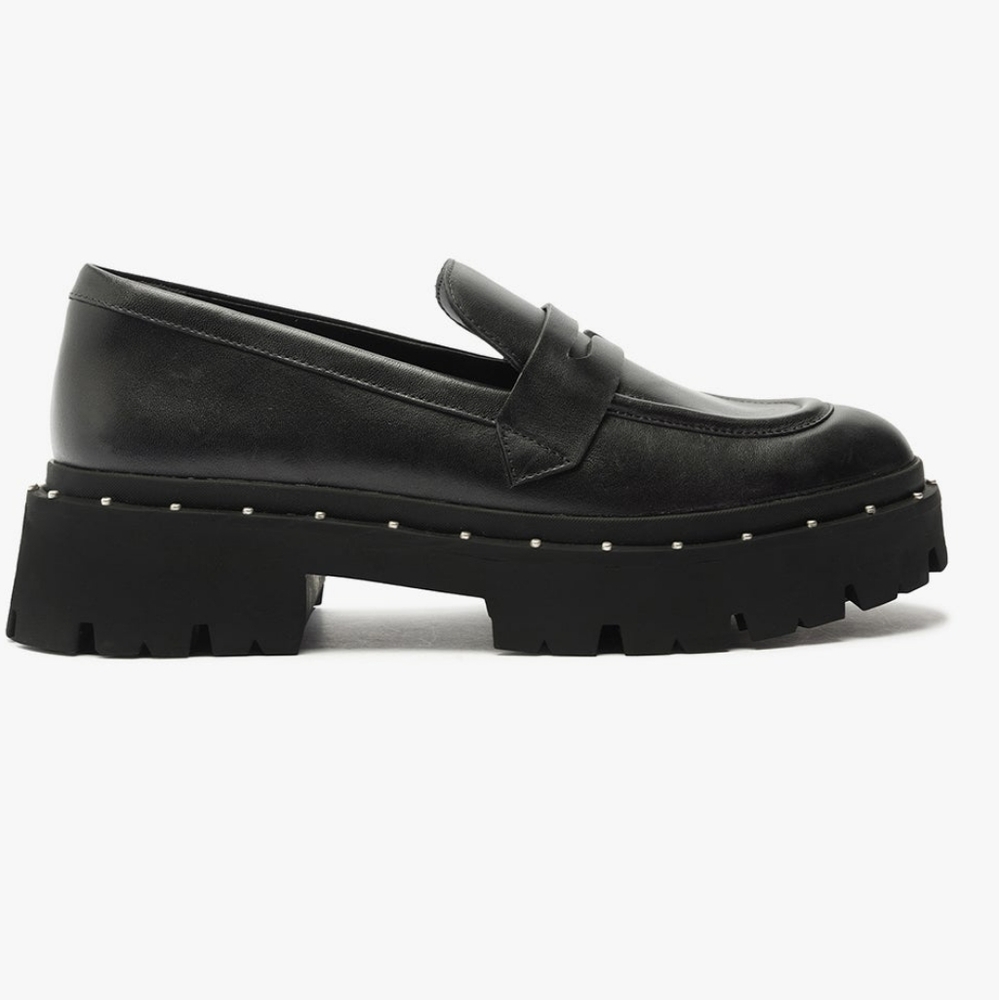 SCHUTZ Black Chunky Loafers